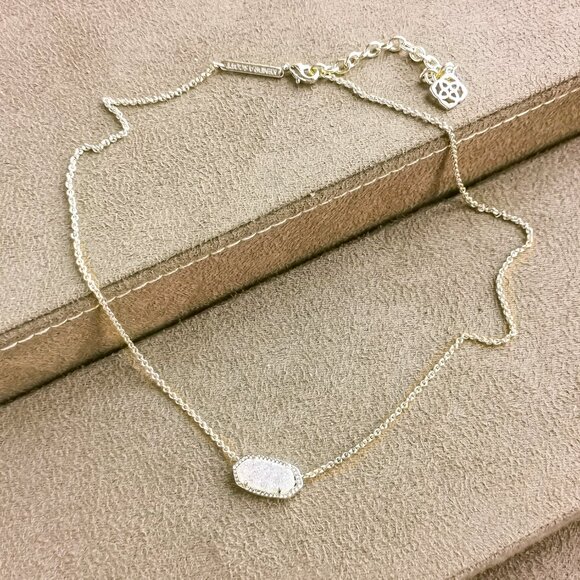 Kendra Scott Elisa Necklace, Gold Drusy - Picture 2 of 3